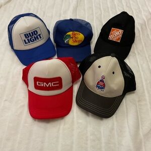 Set of Five Branded Trucker Hats
